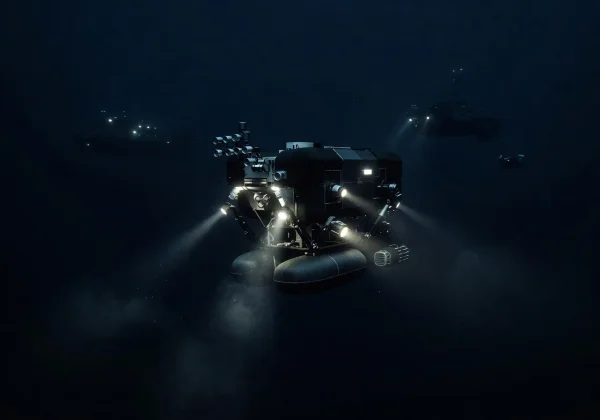 Titan Survey ROV — large-scale deep-water mapping drone equipped with synthetic aperture sonar and USBL positioning systems
